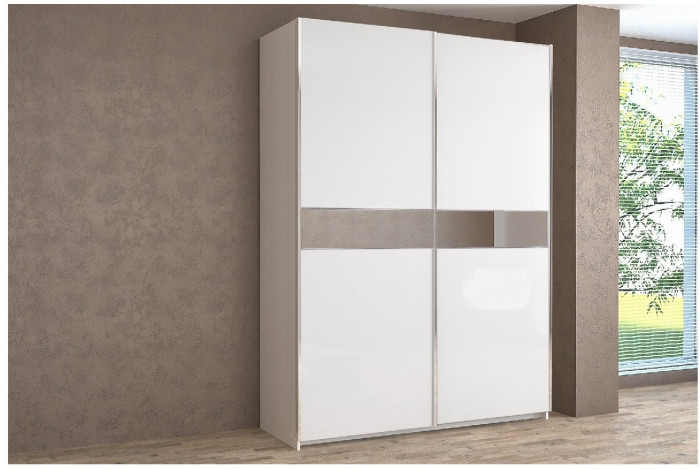 Шкаф-купе Иннэс-5 1400 Ф4/Ф4, Бодега белая