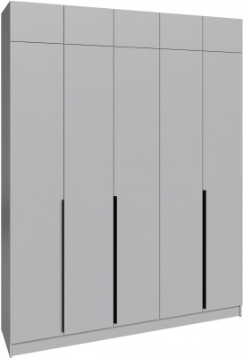 Шкаф 2,0 с антресолью Мадрид, Камень серый