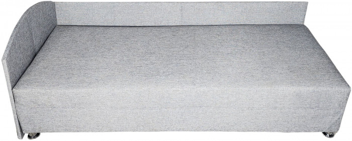 Кровать тахта односпальная 80х185, левый угол, рогожка серый