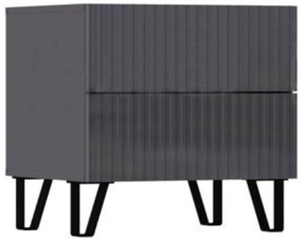 Оливия Тумбы прикроватные 2 ящика, 2 шт. (Графит, Графит Софт)