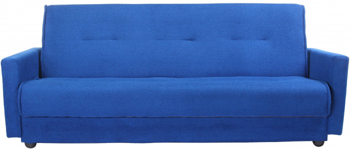 Раскладной диван-кровать, прямой, книжка, цвет синий, Милан 140
