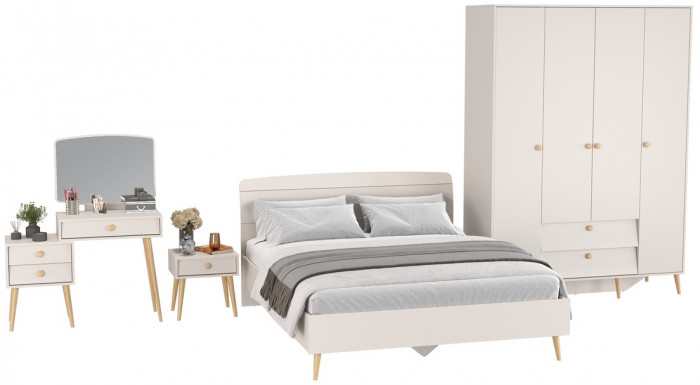 Афина Спальня 29-1600, кашемир серый