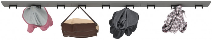 Октава 15.14.02 Вешалка + 15.14.02 Вешалка + 15.14.02 Вешалка, серый графит