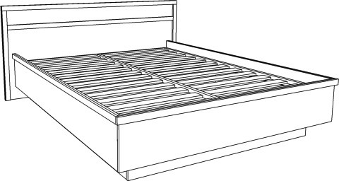 Кровать двуспальная 160х200 