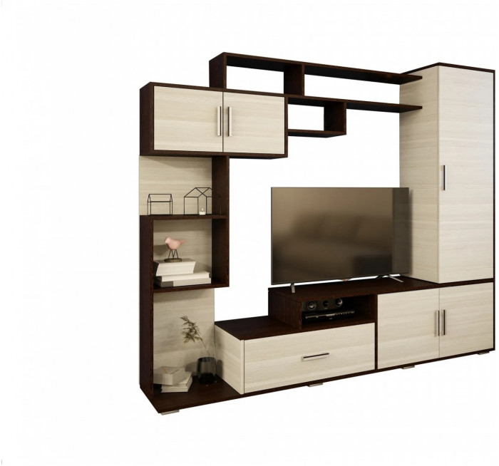 Гостиная Пекин ЛДСП, Ясень шимо темный/светлый