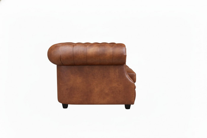 Диван офисный Честер ЛОФТ 3-х местный, экокожа светло-коричневый