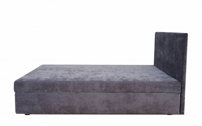 Кровать Атланта с мягкой обивкой с матрасом, 120, серая