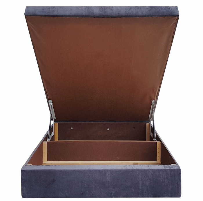 Кровать Атланта с мягкой обивкой с матрасом, 120, серая