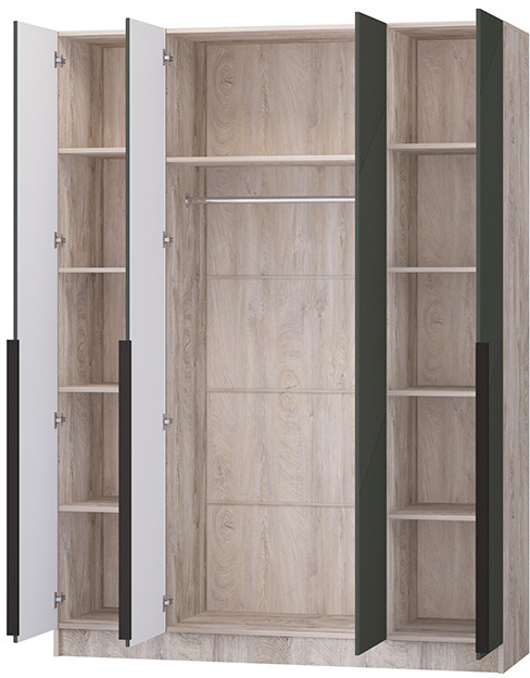 Шкаф Авис 1,6, Дуб эндгрейн/Грин