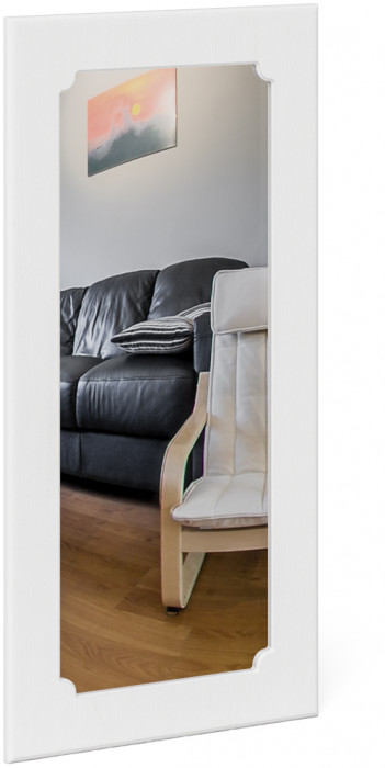 Прихожая П-6 Тумба + Зеркало, венге/фасады МДФ белое дерево фрезеровка прованс