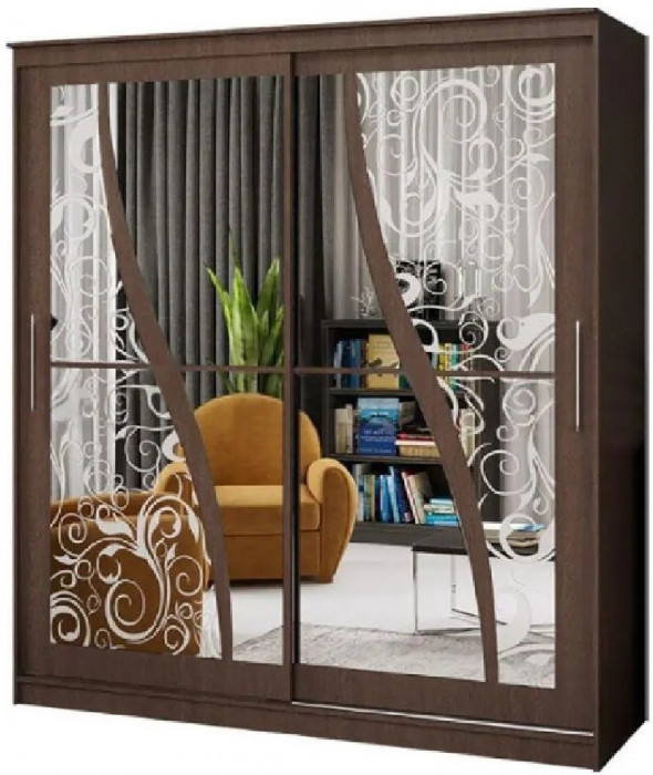 Шкаф-купе Элегант 2 1700 (Ясень шимо темный)