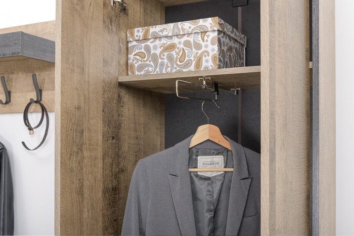 Трувор Прихожая 211, дуб гранж песочный/интра