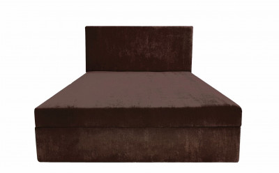 Кровать Атланта с мягкой обивкой с матрасом, 120, коричневая