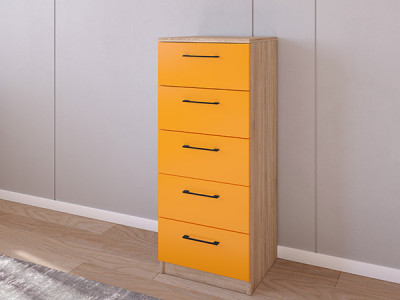 Комод 02/16 45х40х110 Сонома/Оранжевый