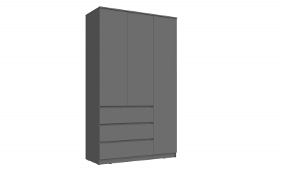 Челси Шкаф 1200 (Графит, Графит)