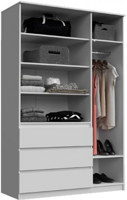 Челси Шкаф 1200 (Белый глянец, Дуб Сонома)