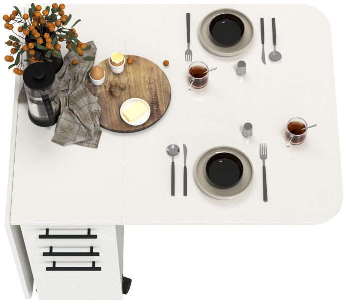 Стол-книжка с ящиками 1-6702бел, белый