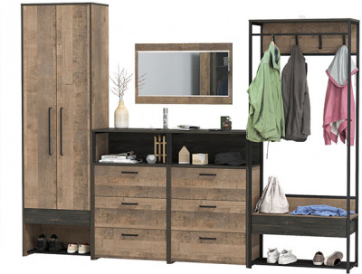 Трувор Прихожая 235, дуб гранж песочный/интра