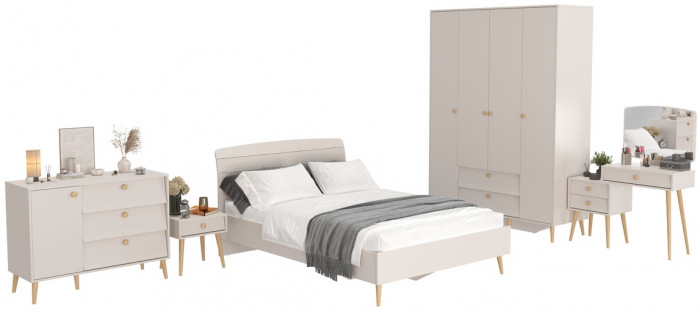 Афина Спальня 31-1400, кашемир серый