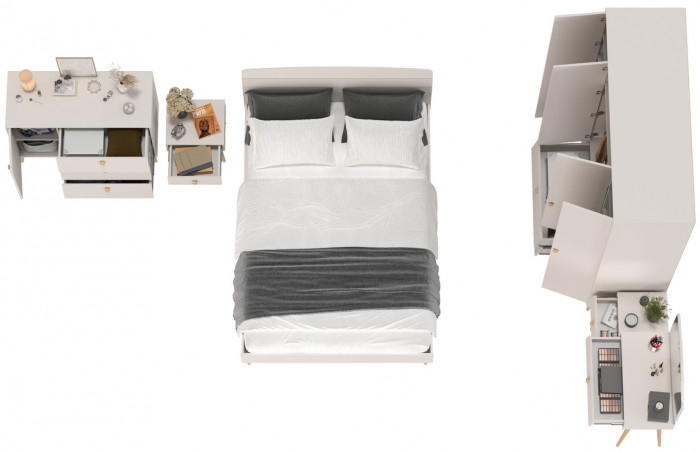 Афина Спальня 31-1400, кашемир серый