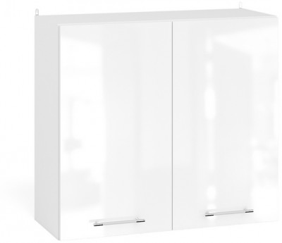 Кухня Мебель--24 ШВ800 Шкаф 80 см., корпус белый/фасад МДФ белый глянец