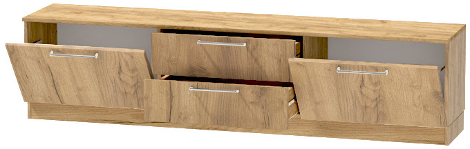 Тумба-4 под ТВ напольная "Иннэс-7", Дуб крафт золотой