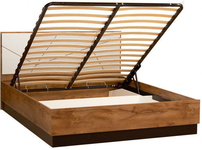 Кровать Гамма с подъемным механизмом 54.16 Таксония/Белый