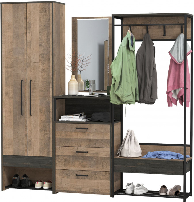 Трувор Прихожая 236, дуб гранж песочный/интра