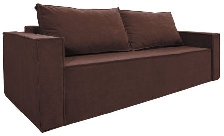 Диван-еврокнижка Лофт Люкс 140, велюр коричневый