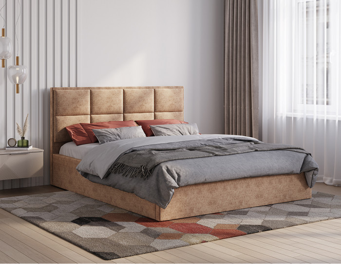 Кровать 160х200 с реечным настилом Линда, антик