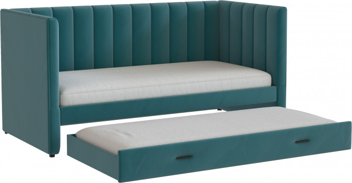 Подростковая кровать "Нега" с бортами (интерьерная), Бирюза