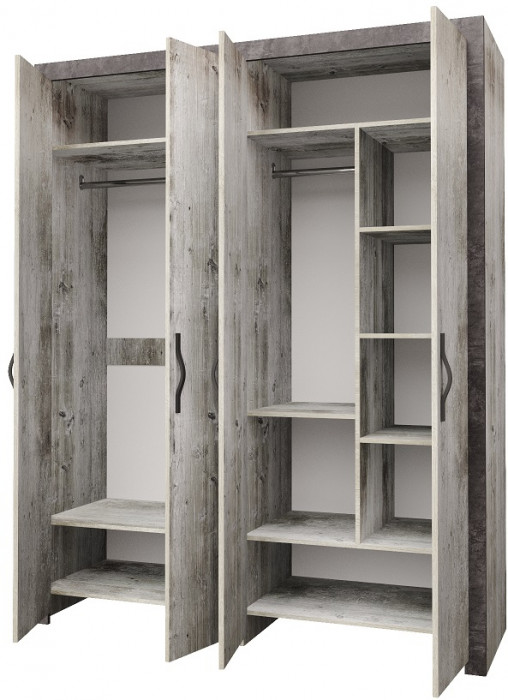 Набор мебели для спальни "Эстель" - Дуб полярный/Сосна натуральная