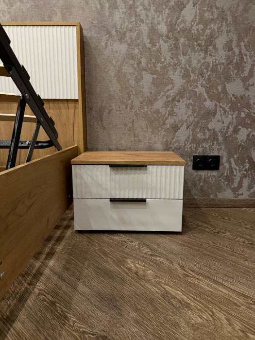 Марвэл Тумбы прикроватные 2шт, Дуб крафт/Браш мени грин