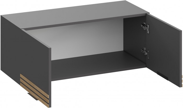 Модульная Прихожая Нао, набор №9, Графит/Графит, Дуб вотан, Симпл 27