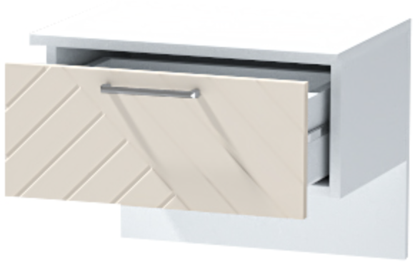 Тумба приставная "Иннэс-7", Белый/Тирамису матовый