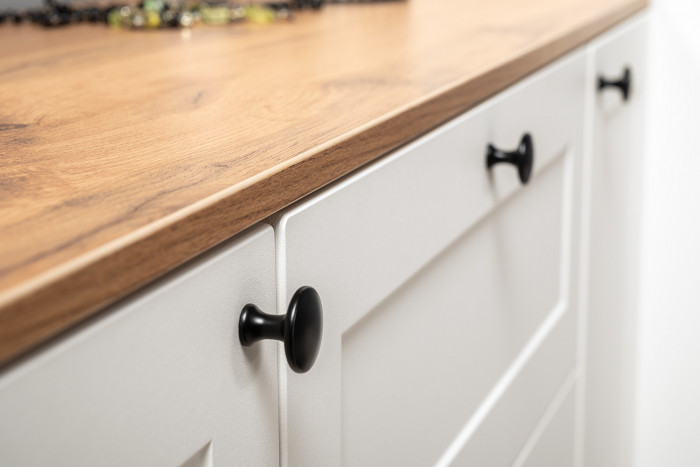 Остин 16.221 Комод + 13.257 Тумба, белый шагрень/дуб крафт золотой