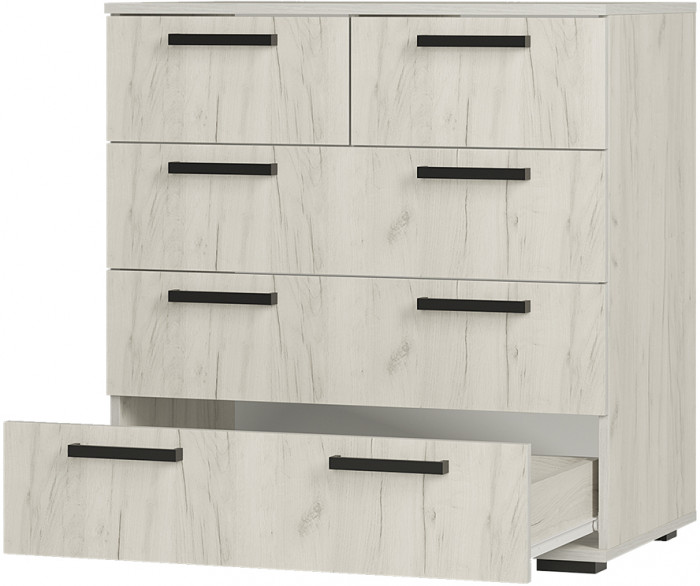 Комод "Стандарт №5" НЕВ (800х828х460) дуб крафт белый