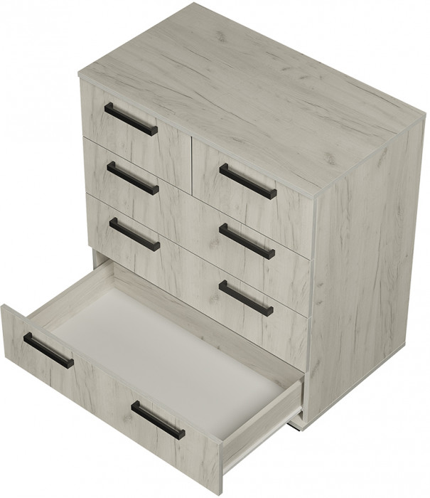 Комод "Стандарт №5" НЕВ (800х828х460) дуб крафт белый