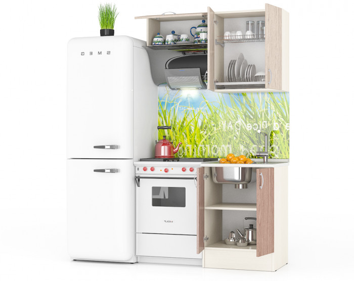 Кухня Мери 02 ШВ600+ШВв600+ШН600, дуб/ясень шимо светлый/ясень шимо тёмный