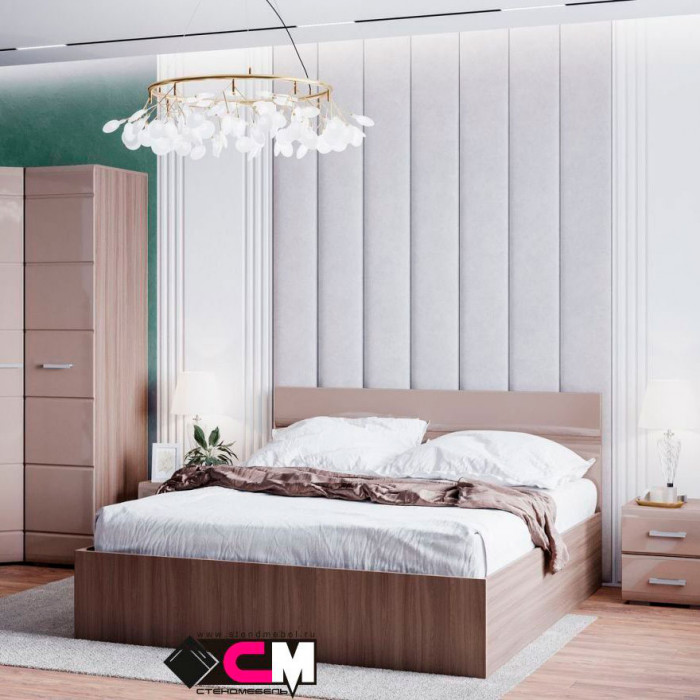 Вегас Кровать 1,4 1452х900х2032 шимо темн/кофе с молоком