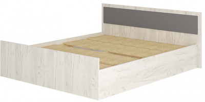 Кровать без основания 1,6 м "Фиеста" дуб крафт белый