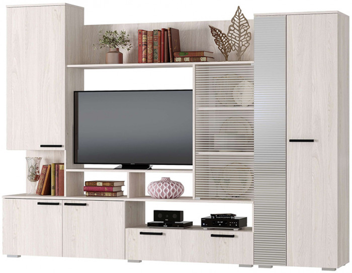 Гостиная "Денди" ГС-02 ясень белый