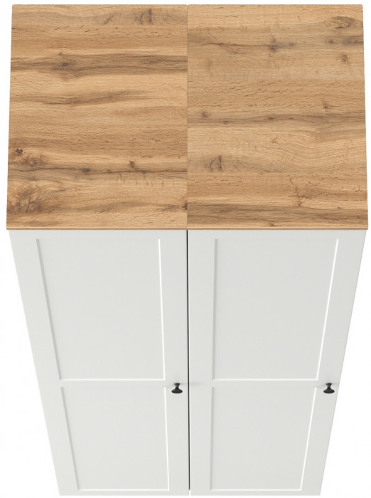 Остин 13.225 Шкаф-пенал 2 шт., цвет белый шагрень/дуб крафт золотой, ШхГхВ 80х54,3х229,6 см., универсальная сборка