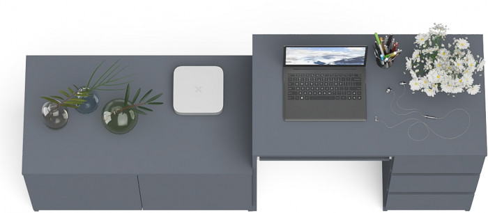 Мори компьютерный стол МС-6 правый + Тумба МА900.1, графит