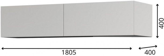 Шкаф навесной 2Д Альда-1, Сосна Касцина