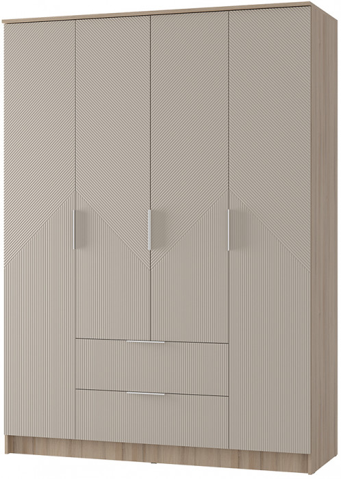 "Эмилия" ШК-11 шкаф 4-х створчатый Дуб смоки/Айриш (МФ03)