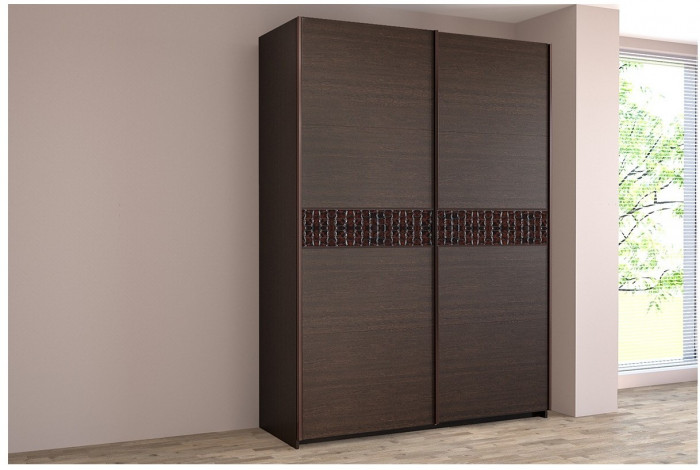 Шкаф-купе Иннэс-5 1600 Ф3/Ф3, Бодега белая / Белый глянец