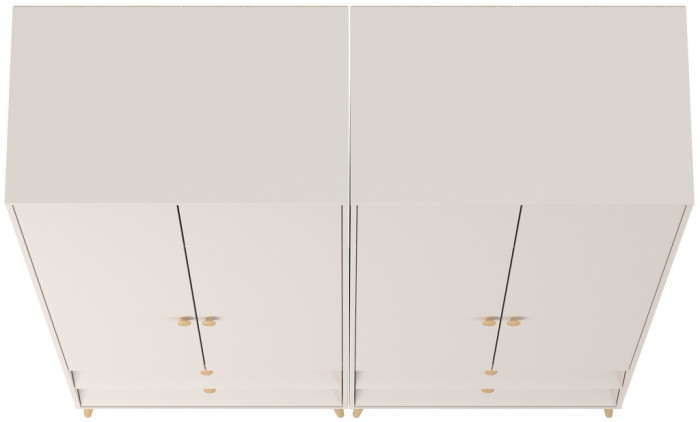 Афина Спальня Шкаф 2-х дверный с двумя ящиками х 2, кашемир серый