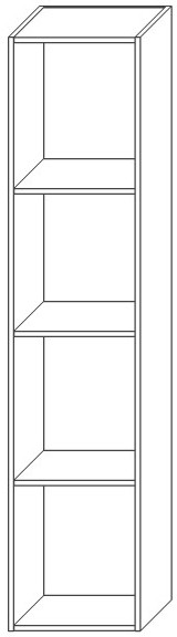 Шкаф навесной 2Д Альда, Сосна Касцина