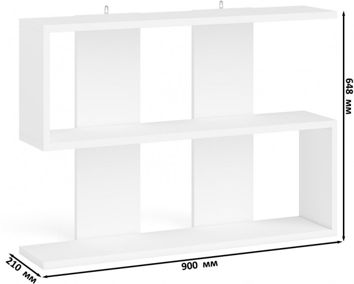 Мори компьютерный стол МС-6 левый + Стеллаж МСТ600.3 + Полка 900, белый